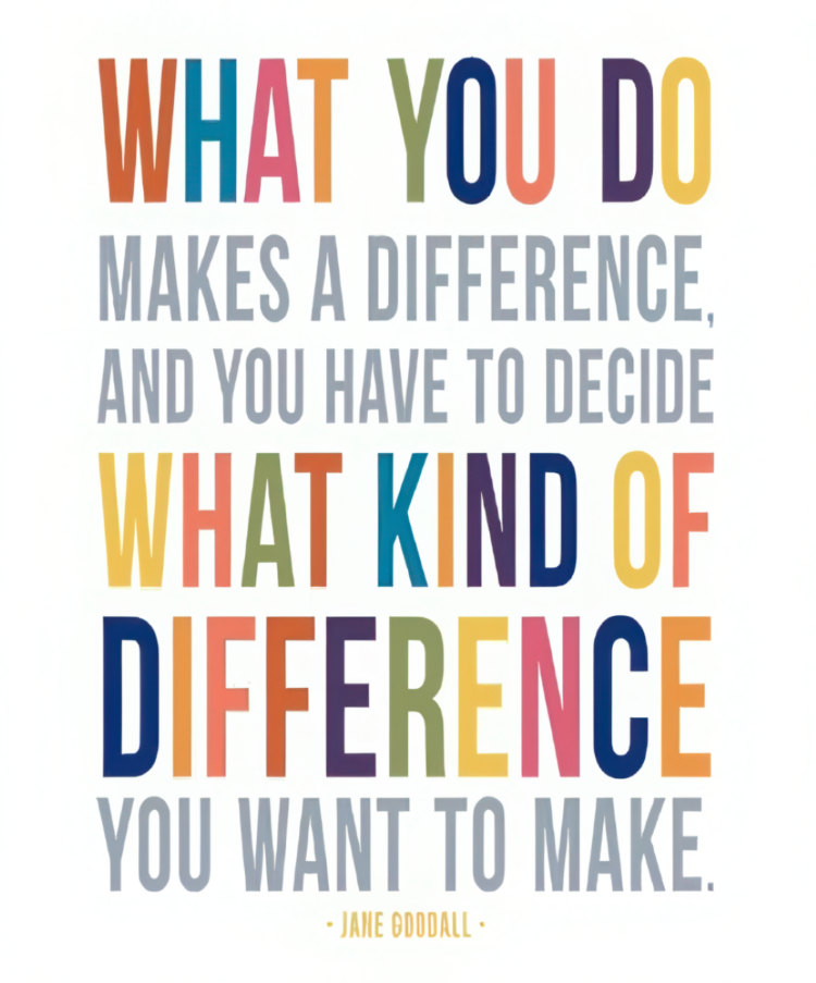Jane Goodall Quote gigapixel text shapes 12x Smaller